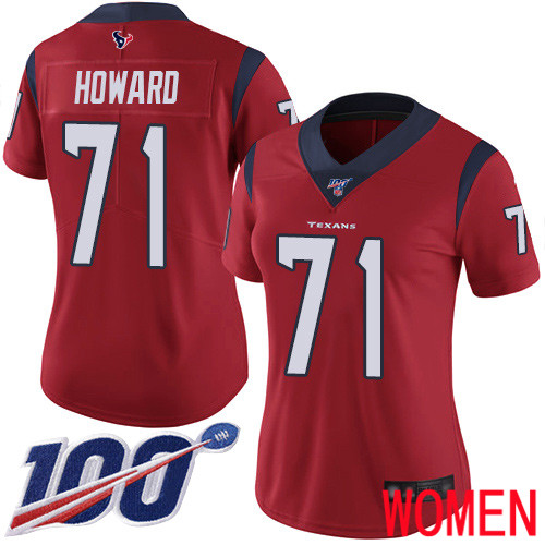 Houston Texans Limited Red Women Tytus Howard Alternate Jersey NFL Football #71 100th Season Vapor Untouchable->youth nfl jersey->Youth Jersey